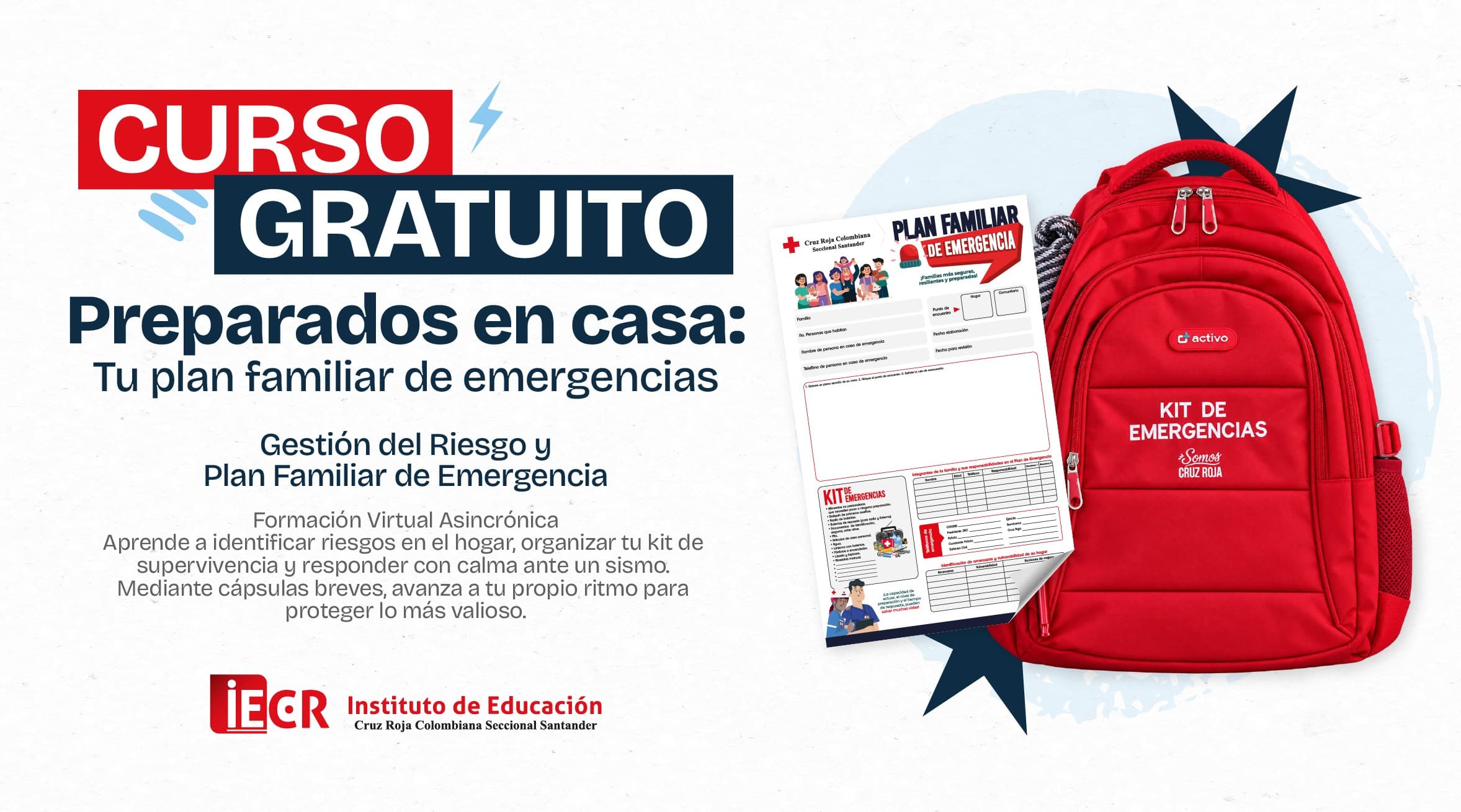 Curso Virtual Gratuito: Preparados en Casa - Tu Plan Familiar de Emergencias