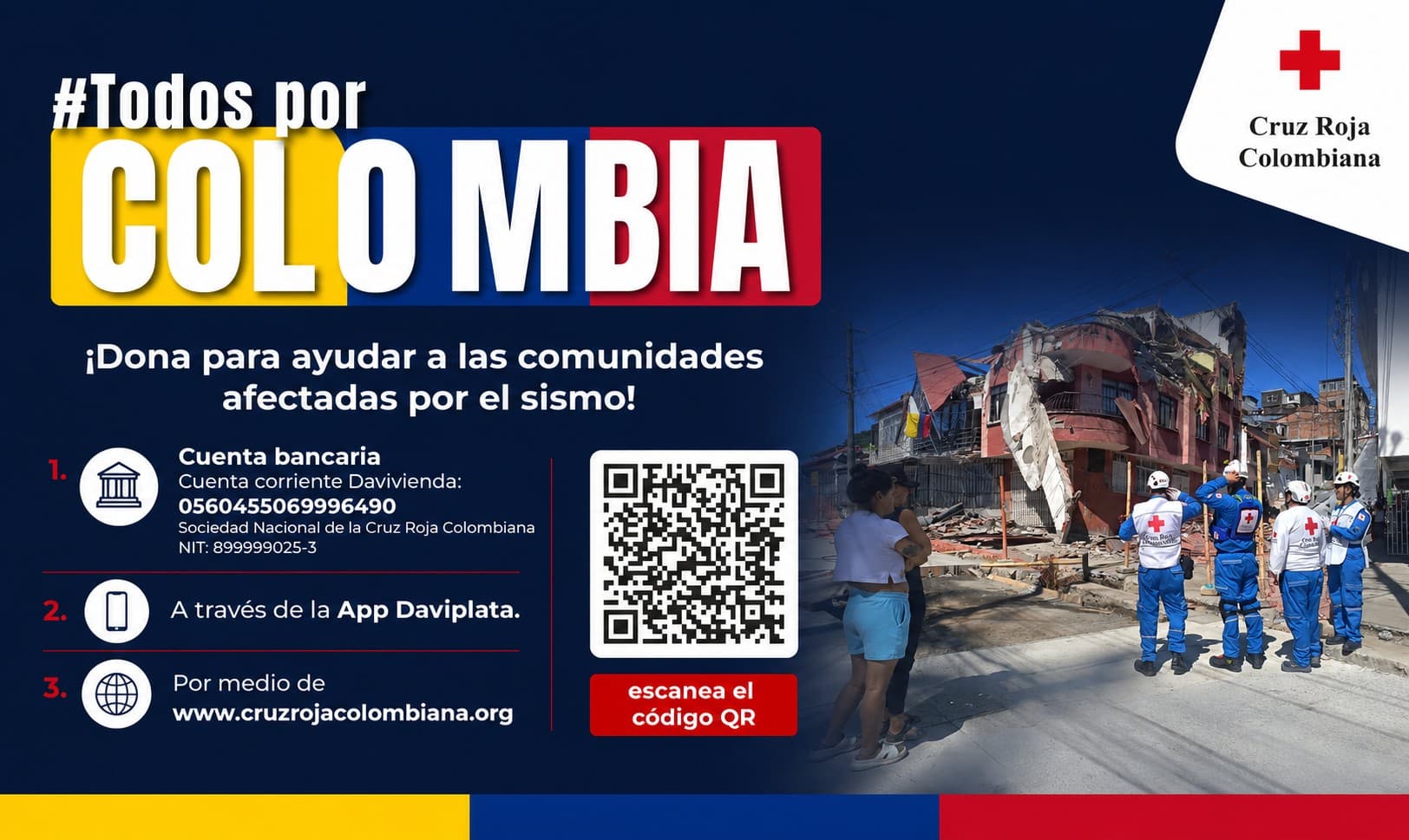 Todos por Colombia: únete a la ayuda a las comunidades afectadas por el sismo